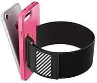 Margoun Sports Running Silicone Armband Case Cover With Reflective Easy Fit Band For Iphone 7 - Pink - One size.