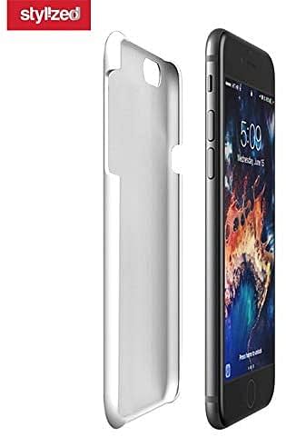 جراب Stylizedd Apple Iphone 8 Slim Snap، لمسة نهائية مطفأة اللمعة - نسيج رخامي أبيض, الأسود