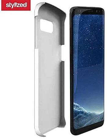 جراب Stylizedd لهاتف Samsung Galaxy S8 Plus نحيف بلمسة نهائية مطفأة اللمعة - Steve's Apple - أبيض