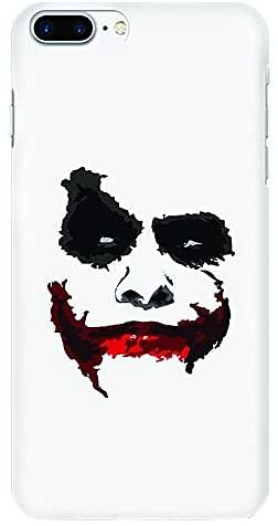 جراب Stylizedd لهاتف Apple iPhone 8 Plus رفيع سهل التركيب بلمسة نهائية غير لامعة - Joker Grin, ابيض