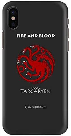 Stylizedd Iphone Xs/Iphone X Snap Classic Matte Case Cover Matte Finish - Got House Targaryen - Grey