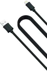 Cygnett Lightning Charge and Sync Cable - 2M Braided - Black (CY2009PCCSL)