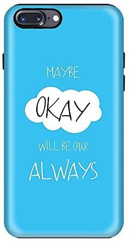 Stylizedd Apple Iphone 8 Plus / 7 Plus Dual Layer Tough Case Cover Matte Finish - Maybe Okay - Blue