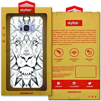 Stylizedd Samsung Galaxy S8 Plus Slim Snap Case Cover Matte Finish - Poly Lion - White