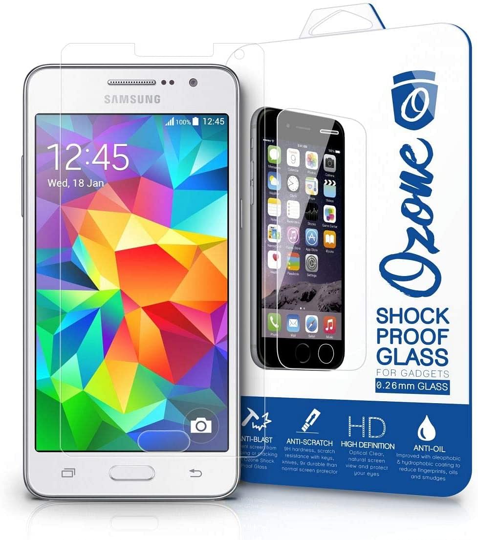 OZONE 0.26mm Shock Proof Tempered Glass Screen Protector for Samsung Galaxy Prime/Clear/One size