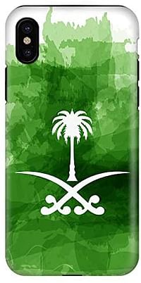 Stylizedd iPhone XS/iPhone X Tough Pro Matte Case Cover Matte Finish - Saudi Emblem/Green