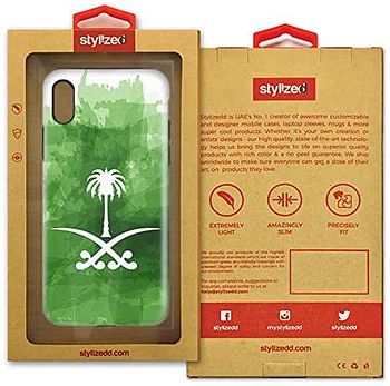 Stylizedd iPhone XS/iPhone X Tough Pro Matte Case Cover Matte Finish - Saudi Emblem/Green