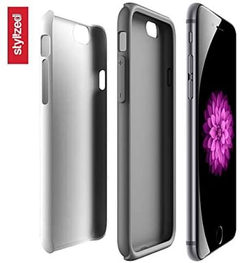 Stylizedd Apple Iphone 7 / Iphone 8 Dual Layer Tough Case Cover Matte Finish - Marble Texture White