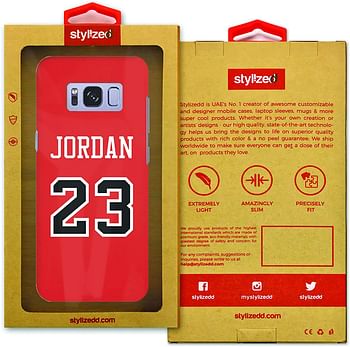 Stylizedd Samsung Galaxy S8 Plus Slim Snap Case Cover Matte Finish - Jordan 23 - Red - One size