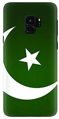 غطاء حماية من ستيلزد لهاتف سامسونج جالكسي اس 9 بلس بتصميم رفيع غير لامع - علم باكستان - أخضر