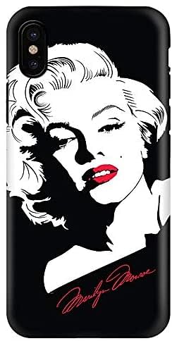 جراب Stylizedd لهاتف Iphone Xs/Iphone X متين ومطفأ اللمعة - Marilyn Monroe - أسود