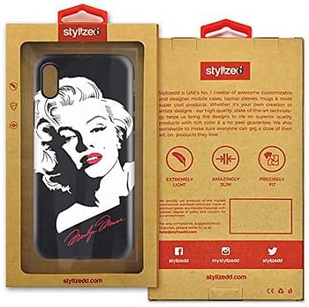 جراب Stylizedd لهاتف Iphone Xs/Iphone X متين ومطفأ اللمعة - Marilyn Monroe - أسود