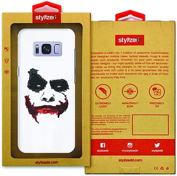 Stylizedd Samsung Galaxy S8 Slim Snap Case Cover Matte Finish - Joker Grin - White/One Size