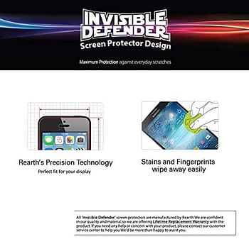 Rearth Pack of 4, Invisible Defender (HD) Clarity Screen Guard for Samsung Galaxy A3/Clear/One size