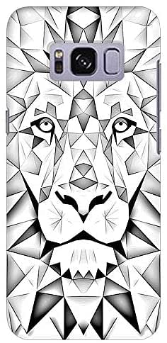 جراب نحيف لهاتف Samsung Galaxy S8 من Stylizedd باللون الأبيض مطفأ اللمعة - Poly Lion/One size