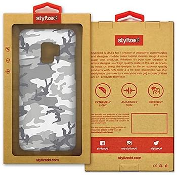 Stylizedd Samsung Galaxy S9 Slim Snap Case Cover Matte Finish - Artic Camo - Grey - One size