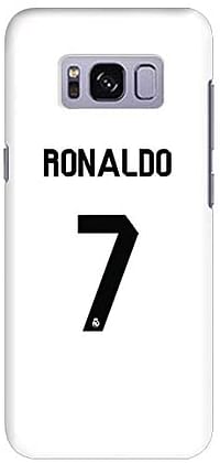 Stylizedd Samsung Galaxy S8 Slim Snap Case Cover Matte Finish - Ronaldo Real Jersey - Black and White - One size