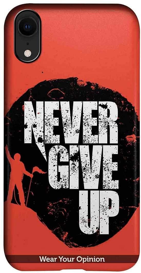 Macmerise IPCIXRPWY1448 Never give up - Pro Case for iPhone XR - Multicolor (Pack of1)