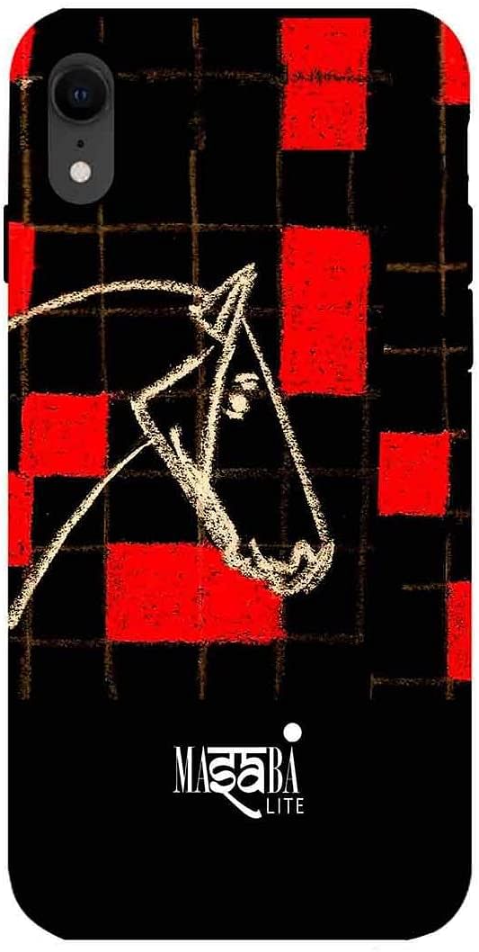 Macmerise IPCIXRTMS1296 Masaba Red Checkered Horse - Tough Case for iPhone XR - Multicolor (Pack of1)