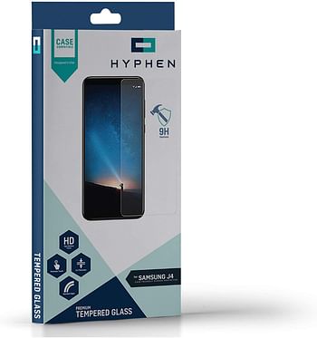 Hyphen Tempered Glass Screen Protector for Samsung J4/Clear/One Size