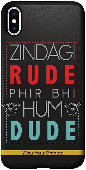 Macmerise IPCIXMPWY2332 Zindagi Rude - Pro Case for iPhone XS Max - Multicolor (Pack of1) - One size.