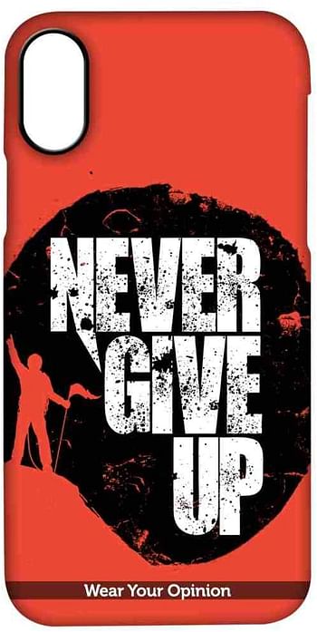 Macmerise IPCIPXPWY1448 Never give up - Pro Case for iPhone X - Multicolor (Pack of1)