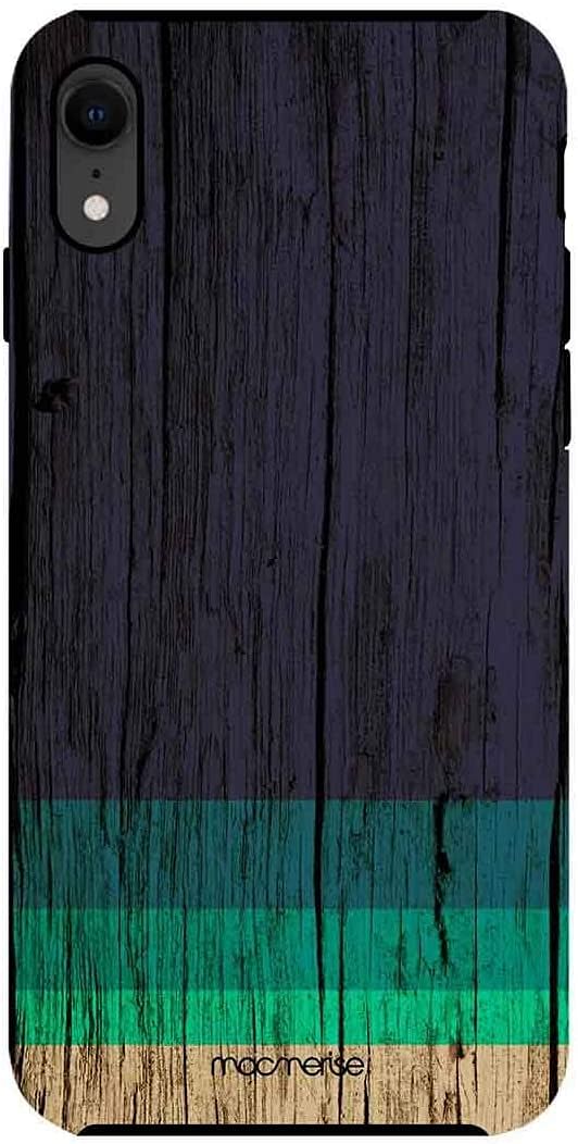 Macmerise IPCIXRTMI2298 Wood Stripes Blue - Tough Case for iPhone XR - Multicolor (Pack of1) - One size.