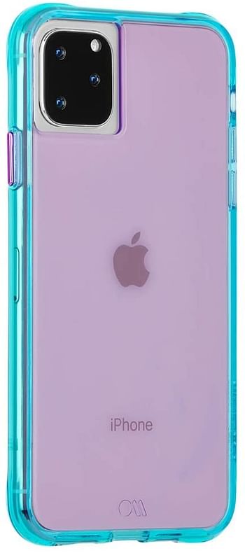 Case-Mate - Premium Case for iPhone 11 Pro,5.8-inch - 10FT Drop Protection, Sleek, Stylish and Pocket Friendly - Tough Neon Purple/Turquoise