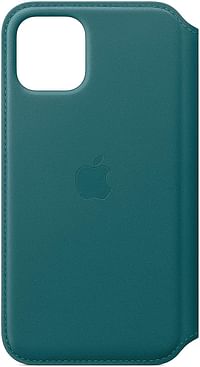 Apple Leather Folio (for iPhone 11 Pro) - Peacock Peacock Deep Sea Blue