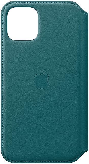 Apple Leather Folio (لجهاز iPhone 11 Pro) - أزرق بحري - مقاس واحد.