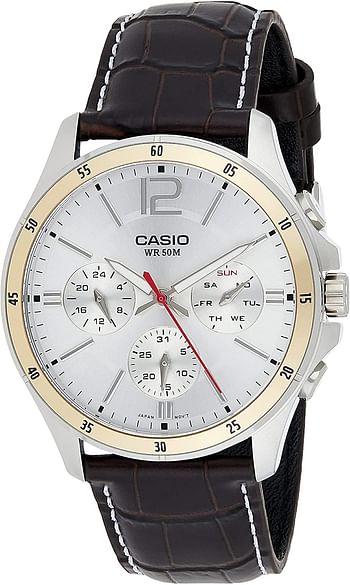 Casio Casual Watch Analog Display for Men, MTP-1374L-1AVDF (A834) /Black/42 millimeters