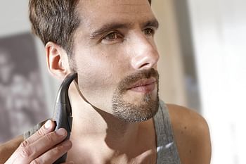 PHILIPS Multigroom Series 1000 Ultra Precise Beard Styler with DualCut Technology for Men, MG1100/16/Black/One Size