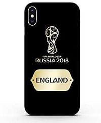 Fifa FWC18 England Gold Flag Case for Apple iPhone 7/iPhone 8/ iPhone X - Black