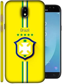 Colorking Samsung J7 Pro 2017 Football Yellow Case Shell Cover - Fifa Brazil 01 - One Size