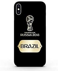 Merlin Fifa FWC18 Brazil Gold Flag Case for Apple iPhone 7/iPhone 8/ iPhone X - Black/One size