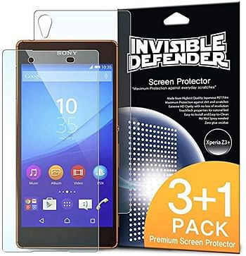 Rearth Invisible Defender (HD) Screen Protector Film (4-Pack) for Sony Xperia Z3 Plus, Z4/Clear/One Size