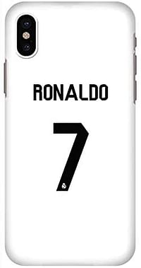 Stylizedd iPhone XS/iPhone X Snap Classic Matte Case Cover Matte Finish - Ronaldo Real Jersey - White , One Size