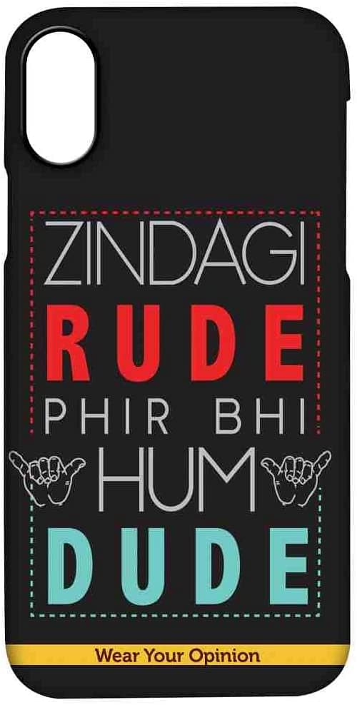 Macmerise IPCIPXPWY2332 Zindagi Rude - Pro Case for iPhone X - Multicolor (Pack of1)