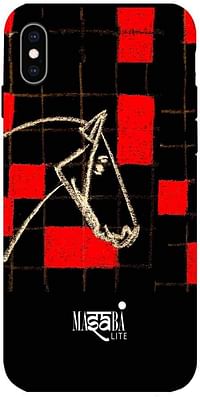 Macmerise IPCIXMTMS1296 Masaba Red Checkered Horse - Tough Case for iPhone XS Max - Multicolor (Pack of1)