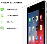 واقي الشاشة من بيلكين SCREENFORCE لجهاز iPad mini الجيل الخامس والجيل الرابع شفاف، شفاف، حماية ضد الخدش والتأثير، مع صينية سهلة المحاذاة للتركيب السهل الخالي من الفقاعات، OVI001zz