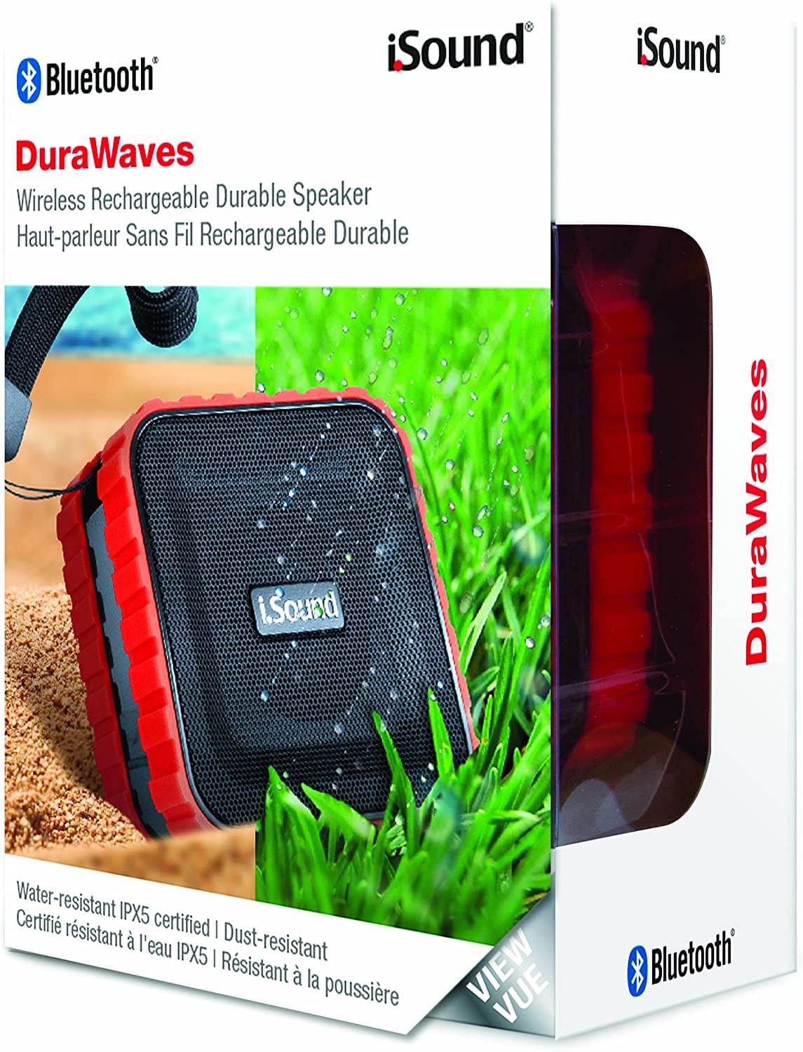 iSound DuraWaves Bluetooth Speaker, Red, ISOUND-5468