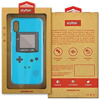 Stylizedd iPhone XS/iPhone X Tough Pro Matte Case Cover Matte Finish - Gameboy Color - Blue