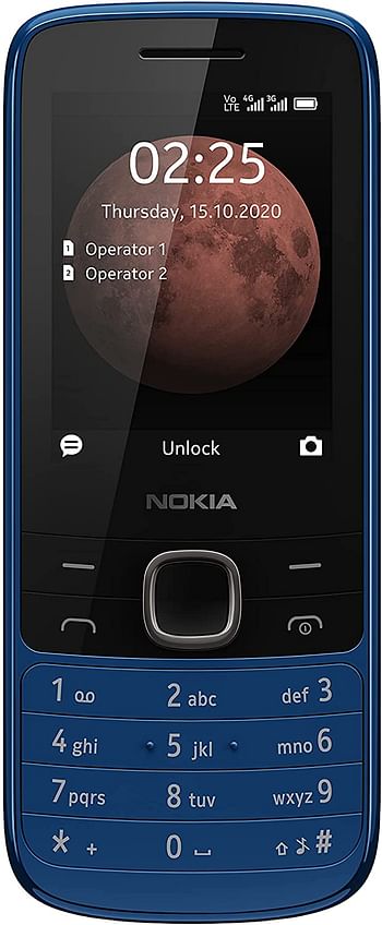 Nokia 225 4G Feature Phone with 4G, Dual SIM, long battery life, built-in camera, multiplayer games, high-performance keymat, separate function keys and premium finish – Charcoal