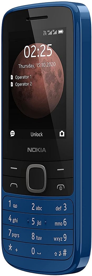 Nokia 225 4G Feature Phone with 4G, Dual SIM, long battery life, built-in camera, multiplayer games, high-performance keymat, separate function keys and premium finish – Charcoal