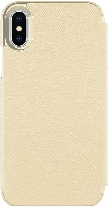 Kate Spade Wrap Folio Case for Apple iPhone X - Saffiano Gold