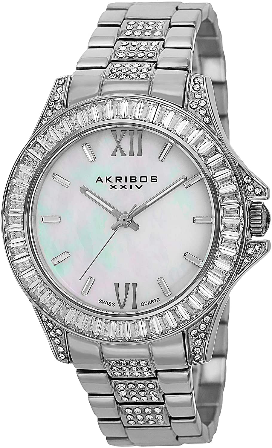 Akribos xxiv stainless steel bracelet Swiss quartyz watch orders