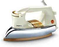 Impex IB 211 1200W Heavy Duty Dry Iron Box with Ceramic Coated Sole Plate Shockproof Plastic Body Automatic Thermostat/White/29 x 14 x 13 centimeters
