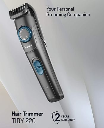 Impex Tidy-220 800mAh 3W Cordless Rechargeable Hair Trimmer Shaver for Men 50 mins Backup, Black