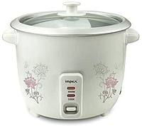Impex RC 2801 400W 1 Litre Automatic Electric Rice Cooker with Aluminium Inner pot Safety Protection heating Coil - White
