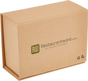 Restaurantware RWA0317K 5" x 4" Magnetic Tic Tac Box, Small, Kraft Brown - 10ct Box Brown